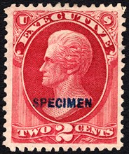 2c Andrew Jackson Executive special printing single, 1875. Creator: Unknown.