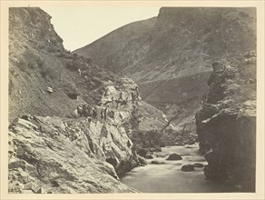Devil's Gate, (From Below) Weber Canon, Wasatch Mountain, 1868/69. Creator: Andrew Joseph Russell.
