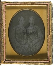 Untitled [portrait of two women in matching dresses], c. 1839/60.  Creator: Unknown.