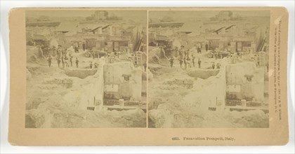 Excavation Pompeii, Italy, 1891. Creator: Benjamin West Kilburn.