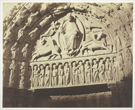 Chartres Cathedral West Facade; Royal Portal, Central Bay, 1854/63. Creators: Bisson Frères, Louis-Auguste Bisson, Auguste-Rosalie Bisson.