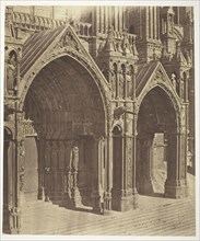 Chartres Cathedral, South Transept, Central and Side Portals, 1854/57. Creators: Bisson Frères, Louis-Auguste Bisson, Auguste-Rosalie Bisson.