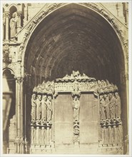 Chartres Cathedral, South Transept; Central Portal, 1854/63. Creators: Bisson Frères, Louis-Auguste Bisson, Auguste-Rosalie Bisson.