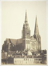 Chartres Cathedral, West Facade, 1854, printed 1854. Creators: Bisson Frères, Louis-Auguste Bisson, Auguste-Rosalie Bisson.