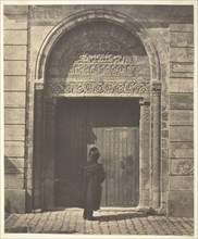 The Portal of Saint Ursinus at Bourges, rue du Vieux Poirier, 1854, printed 1854. Creators: Bisson Frères, Louis-Auguste Bisson, Auguste-Rosalie Bisson.