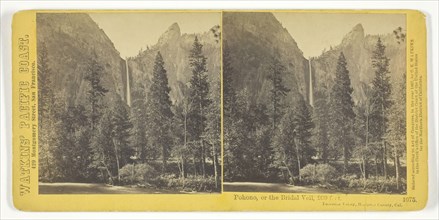 Pohono, or the Bridal Veil, 900 feet, Yosemite Valley, Mariposa County, Cal., 1867. Creator: Carleton Emmons Watkins.