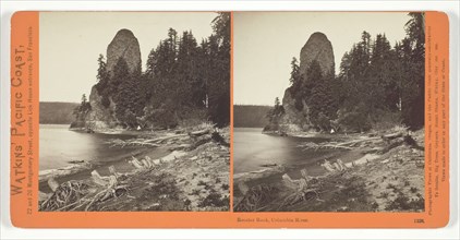 Rooster Rock, Columbia River, 1867. Creator: Carleton Emmons Watkins.