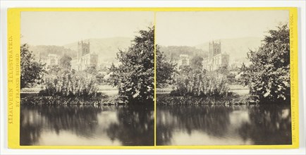 Malvern, the Priory Church, from the Swan Pool, 1850/94. Creator: Francis Bedford.