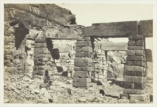 Portico of the Temple of Cerf Hossayn, Nubia, 1857. Creator: Francis Frith.