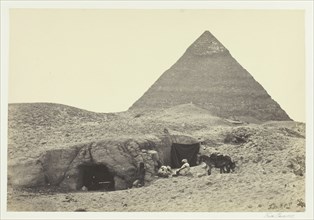 Rock-Tombs and Belzoni's Pyramid, Gizeh, 1857. Creator: Francis Frith.