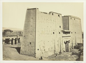 The Great Pylon at Edfou, Upper Egypt, 1857. Creator: Francis Frith.
