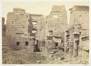 The Temple Palace, Medinet-Haboo, c. 1857. Creator: Francis Frith.