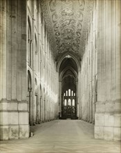 Ely Cathedral: Nave from Porch Door, 1891. Creator: Frederick Henry Evans.
