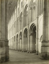 Ely Cathedral: Nave from under West Tower, c. 1891. Creator: Frederick Henry Evans.