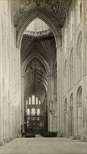 Ely Cathedral: Nave to East, from Octagon Arch, 1891. Creator: Frederick Henry Evans.