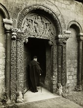 Ely Cathedral: Prior's Door, with Bedesman, 1891. Creator: Frederick Henry Evans.