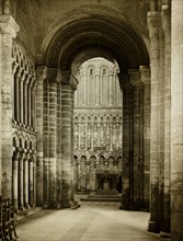 Ely Cathedral: West End of South Aisle, c. 1891. Creator: Frederick Henry Evans.