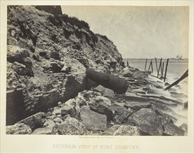 Exterior View of Fort Sumpter, 1866. Creator: George N. Barnard.