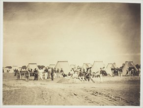 Artillery Encampment, Camp de Châlons, 1857. Creator: Gustave Le Gray.