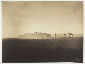 Chalons Encampment: Maneuvers on October 3 (Camp de Châlons: manoeuvres du 3 octobre), 1857. Creator: Gustave Le Gray.