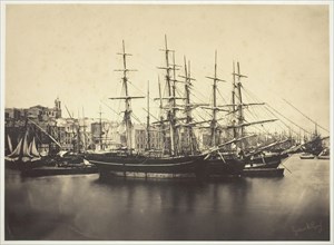 Ships in the Harbor at Sète, 1857. Creator: Gustave Le Gray.