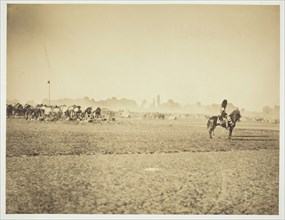 Untitled [cavalry], 1857.  Creator: Gustave Le Gray.