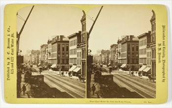 Down East Water St. from the Kirby House, 1880/89. Creator: Henry Hamilton Bennett.