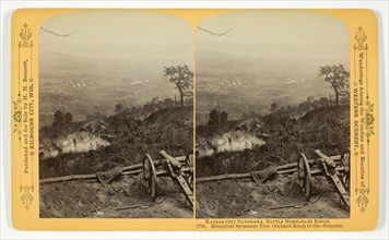 Historical Sycamore Tree, Orchard Knob in the distance, 1889. Creator: Henry Hamilton Bennett.
