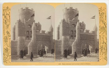 Main entrance and central tower of Palace, 1886/88. Creator: Henry Hamilton Bennett.