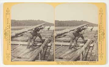 Making a Crossing. Hold Her Heavy, Pard., 1886. Creator: Henry Hamilton Bennett.