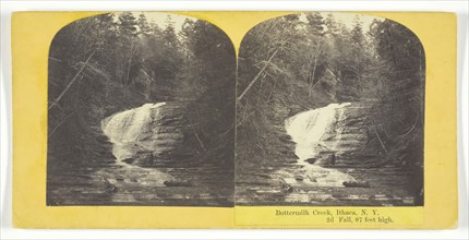 Buttermilk Creek, Ithaca, N.Y. 2d Fall, 87 feet high, 1860/65. Creator: J. C. Burritt.