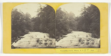 Cascadilla Creek, Ithaca, N.Y. 2nd Fall, 1860/65. Creator: J. C. Burritt.