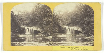 Enfield Creek, near Ithaca, N.Y. 2d Fall, Lower Ravine, 1860/65. Creator: J. C. Burritt.