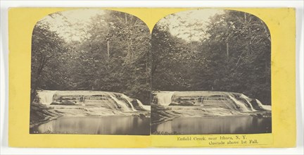 Enfield Creek, near Ithaca, N.Y. Cascade above 1st Fall, 1860/65. Creator: J. C. Burritt.