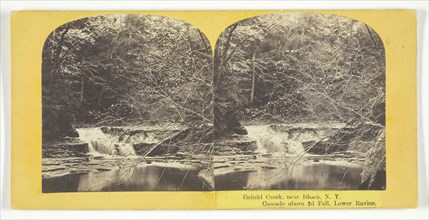 Enfield Creek, near Ithaca, N.Y. Cascade above 2d Fall, Lower Ravine, 1860/65. Creator: J. C. Burritt.