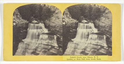 Enfield Creek, near Ithaca, N.Y. Lucifer, or Main Fall, from South Bank, 1860/65. Creator: J. C. Burritt.
