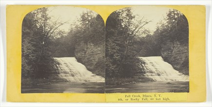 Fall Creek, Ithaca, N.Y. 4th, or Rocky Fall, 60 feet high, 1860/65. Creator: J. C. Burritt.
