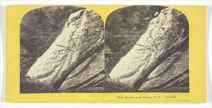 Lick Brook, near Ithaca, N.Y. 1st Fall, 1860/65. Creator: J. C. Burritt.