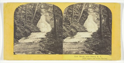 Lick Brook, near Ithaca, N.Y. Falls upper end of the Ravine, 1860/65. Creator: J. C. Burritt.