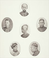 Cantonese Boy; Cantonese Merchant; Mongolian Male Head; A Venerable Head; A Labourer..., c. 1868. Creator: John Thomson.