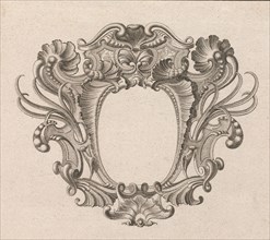 Design for a Cartouche, Plate 5 from 'Neü inventierte sehr dienstiche Schil..., Printed ca. 1750-56. Creator: Jeremias Wachsmuth.
