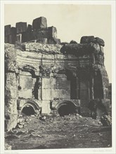 Baalbeck (Héliopolis), Hémicycle De L'Enciente Des Temples Du Soleil Et De Jupiter; Syrie, 1849/51. Creator: Maxime du Camp.