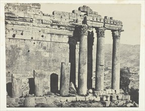 Baalbeck (Héliopolis), Temple Du Jupiter, Façade Occidentale; Syrie, 1849/51, printed 1852. Creator: Maxime du Camp.