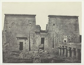 Drômos et Philônes, Grand Temple d'Isis à Pilônes; Nubie, 1849/51, printed 1852. Creator: Maxime du Camp.