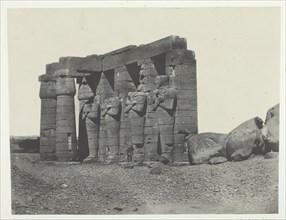 Gournah, Pérystyle du Tombeau d'Osymandias (Ramesseum Occidental); Thèbes, 1849/51. Creator: Maxime du Camp.
