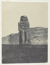 Gournah, Statue de Memnon; Thèbes, 1849/51, printed 1852. Creator: Maxime du Camp.