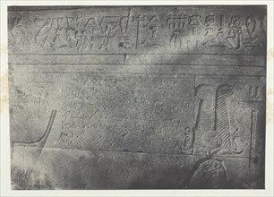 Grand Temple d'Isis à Philoe, Inscription Démotique; Nubie, 1849/51, printed 1852. Creator: Maxime du Camp.