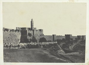 Jérusalem, Partie Occidentale Des Murailles; Palestine, 1849/51, printed 1852. Creator: Maxime du Camp.