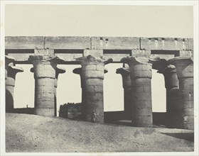 Louqsor, Grande Colonnade du Palais; Thèbes, 1849/51, printed 1852. Creator: Maxime du Camp.