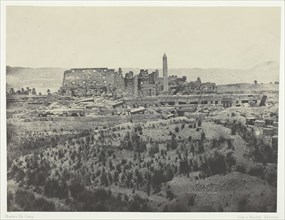 Palais de Karkak, Vue générale des Ruines, Prise a l'est; Thèbes, 1849/51, printed 1852. Creator: Maxime du Camp.